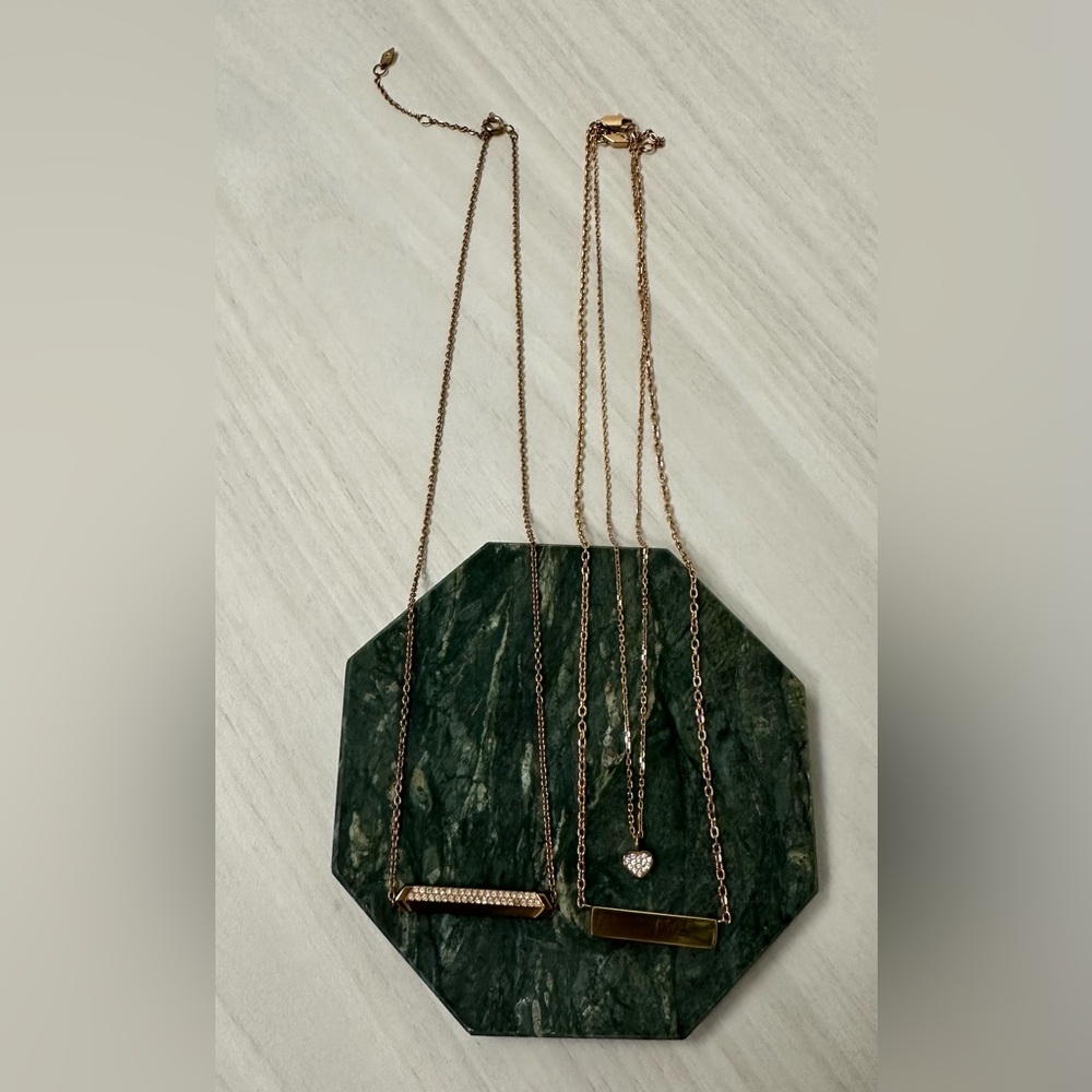 Fossil Gold Tone Necklaces - Two with One Dust Bag - Picture 2 of 6